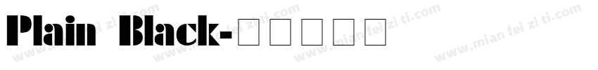Plain Black字体转换